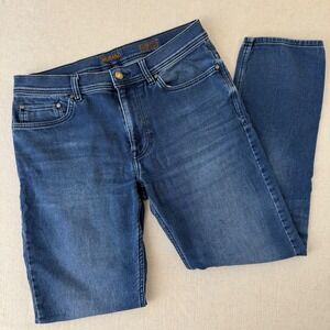 Murano Evan Fit Extra Slim Knit Denim Jeans Mens 34/32 Medium Wash Blue Comfort